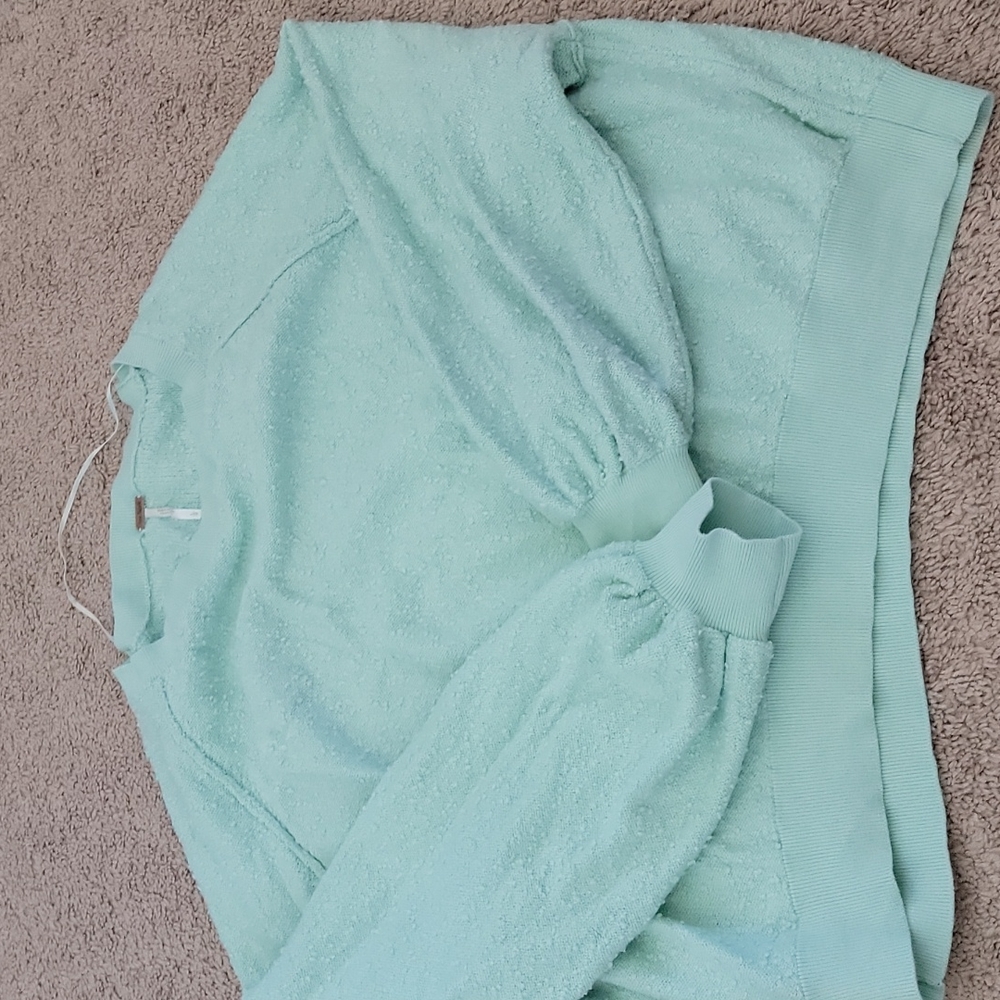 Free People Mint Green Sweater Large